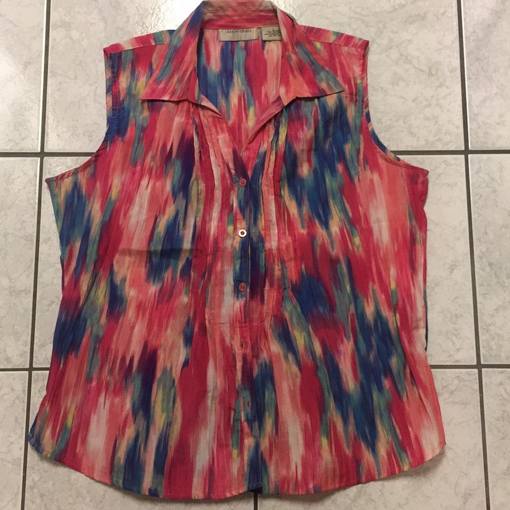 Lemon Grass Pink Sleeveless Top